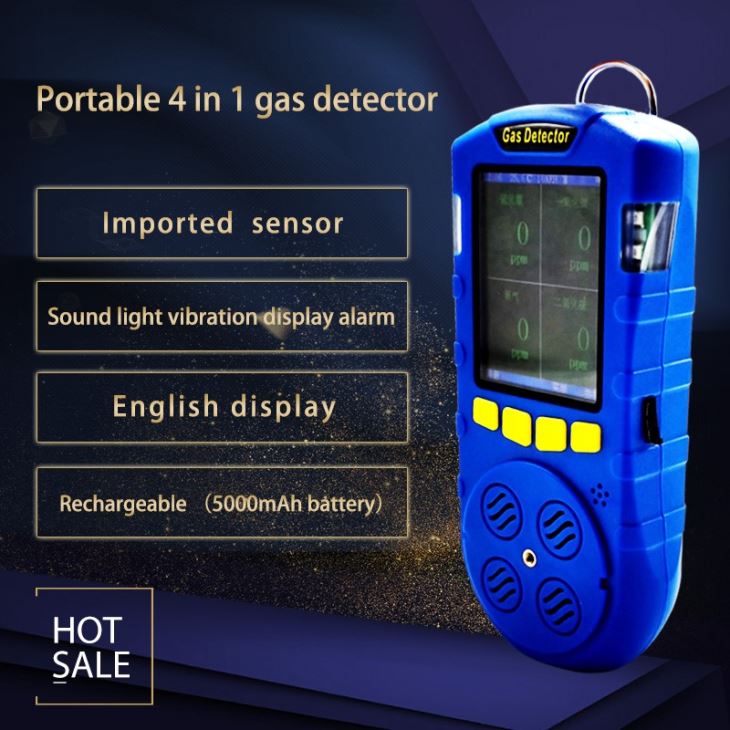 Portable Multi Gas Detector EX CO H2S O2 With Full Color